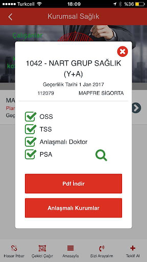 Nart Sigorta Mobil Screen 3