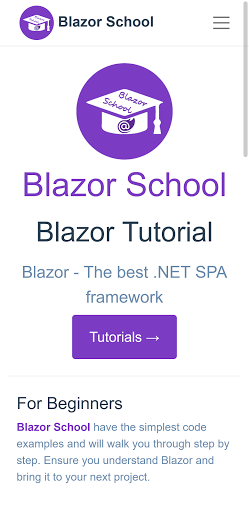 Android application Blazor School screenshort