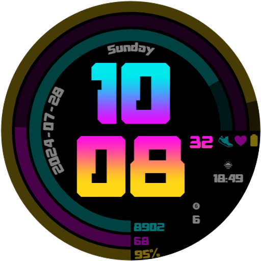 Futuristic Neon Watch Face Download on Windows