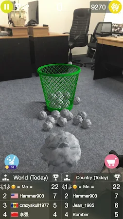 Game screenshot Paper Bin AR: office games apk download