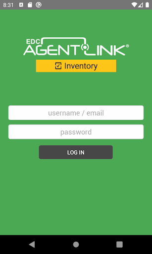 Android application EDC-AgentLink® Inventory screenshort