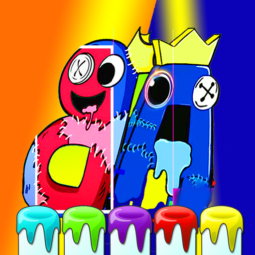 Rainbow Friends vs alfabeto lore Página para colorir