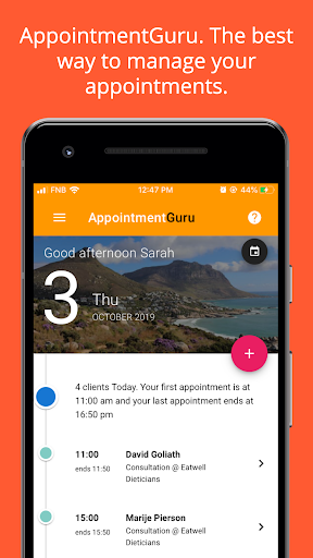 Android application AppointmentGuru MyPractice screenshort