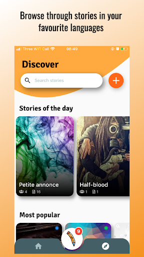 Android application Scrizzr - Read, write and vote screenshort