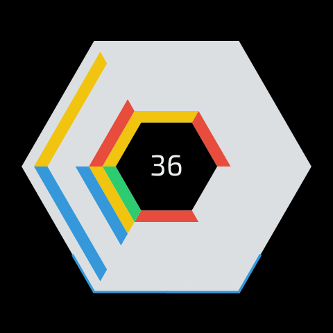 Android application Hextris Wearable screenshort