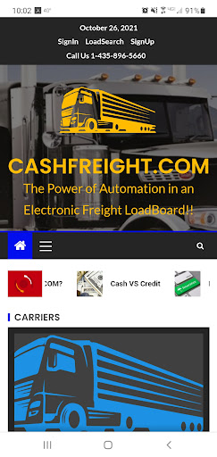 Android application CashFreight screenshort