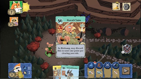 Captura de pantalla del juego de mesa raíz