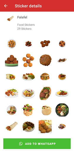 Android application Food Stickers for chatting WA screenshort