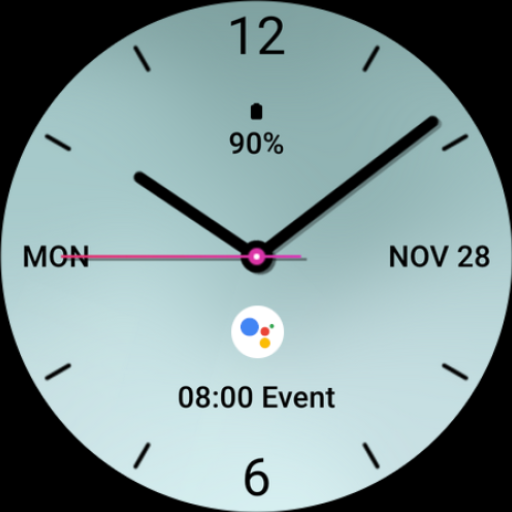 Clean Analog Watch Face Logo