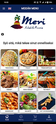 Android application Meri kebab Pizzeria screenshort