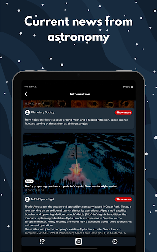 Screenshot of Astrofy: Your space guide
