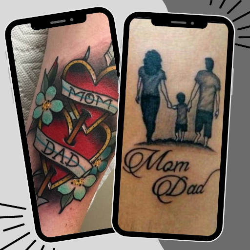 Mom Dad Tattoo logo