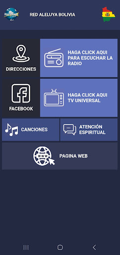 Android application Red Aleluya Bolivia screenshort