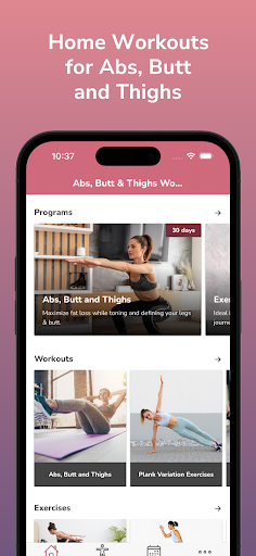Android application Abs, Butt & Thighs Workout screenshort