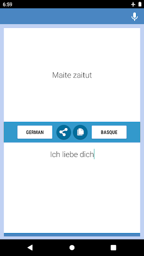 German-Basque Translator Screen 2
