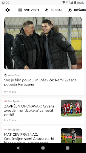 Android application Partizan Info - Sve vesti screenshort
