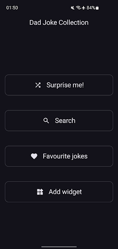 Android application Dad Joke Collection screenshort