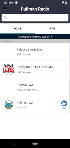 Android application Pullman Radio screenshort