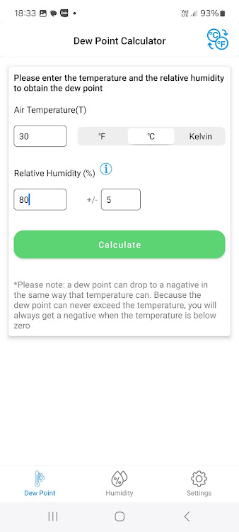 Dew Point Humidity Calculator - 1.0.2 - (Android)