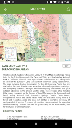 OHV Trail Map California Screen 3