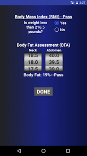 Screenshot ng Air Force PT Test Calculator