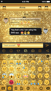 Gold Glitter Emoji Keyboard For PC installation
