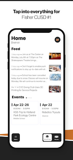 Android application Fisher School District screenshort