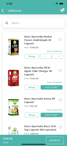 Basic Ayurveda Screen 2