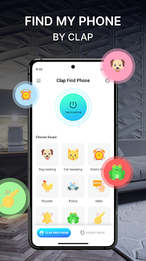 Android application FiMe: Find Phone By Clap Hand screenshort