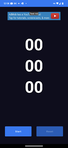 Android application StopWatch screenshort