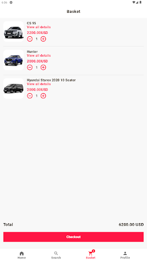 Crown Rent Car Screen 3