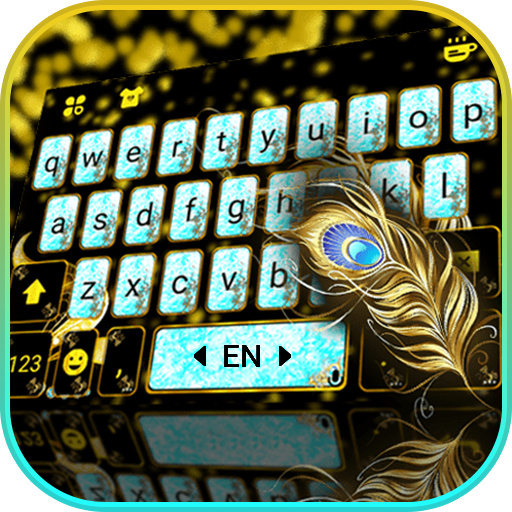 Glitter Peacock Keyboard Theme