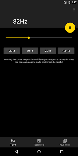 Screenshot of Bass Tester