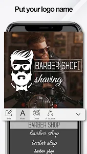 Barbearia Criador de Logotipo