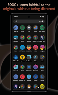 Darkful - Icon Pack Captura de pantalla