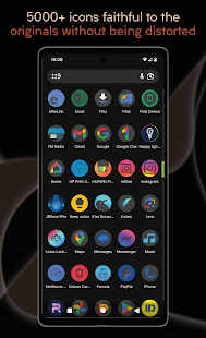 Darkful - Icon Pack स्क्रीनशॉट