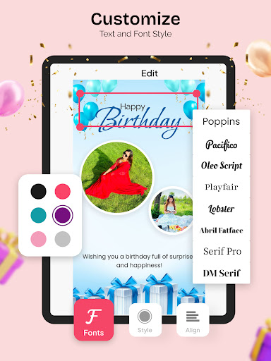 Happy birthday card maker wish