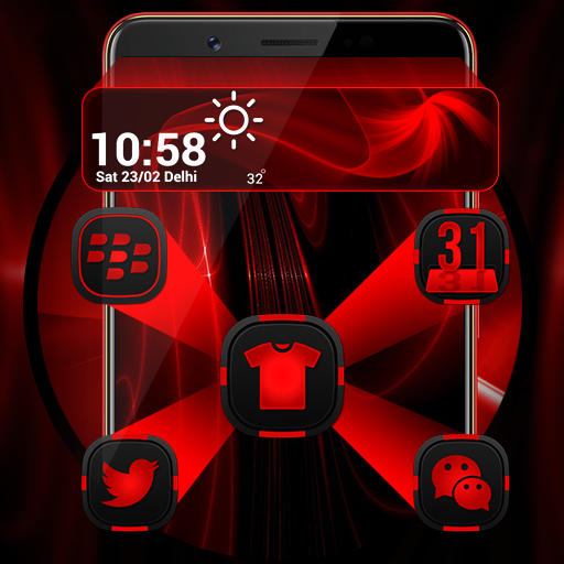 Dark Red Launcher Theme 4.0 Icon