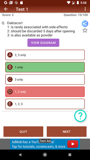 Pharmacy Practice MCQs Screen 3