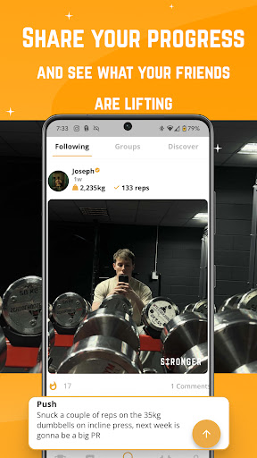 Screenshot of Stronger - Workout Gym Tracker