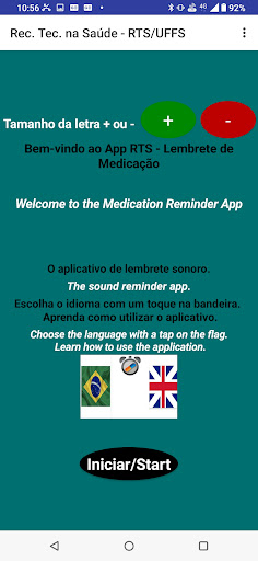 Android application RTS - Lembrete de medicação screenshort