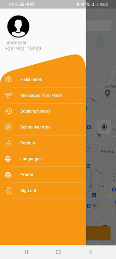 Halal Taxi Screen 2