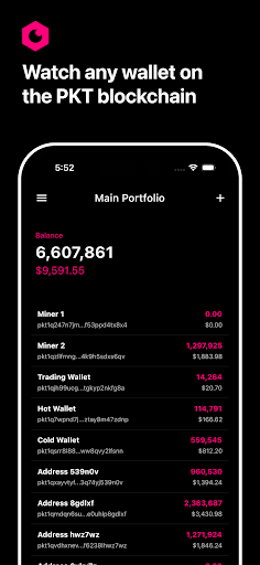 Android application Watchr by Pkt.watch screenshort