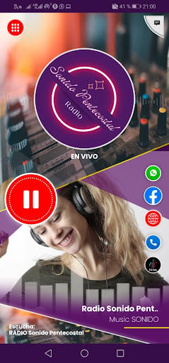 Android application Radio Sonido Pentecostal screenshort
