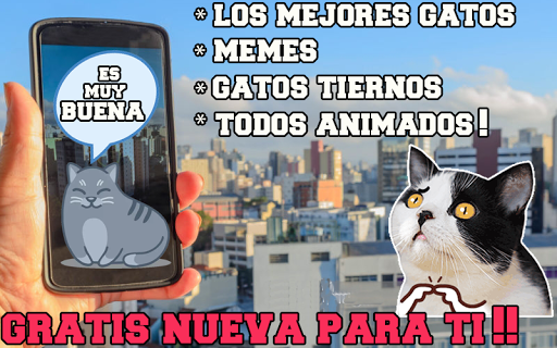 Android application Stickers Memes Gatos Animados screenshort