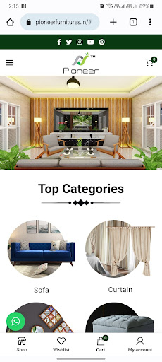 Android application Pioneerfurnitures screenshort