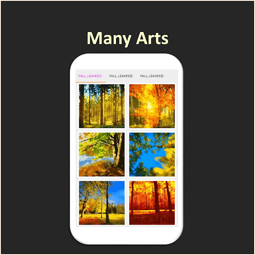 Android application Color by Number - fall leaves screenshort