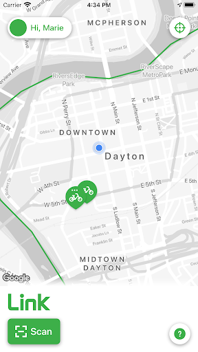 Android application Link Dayton Bike Share screenshort