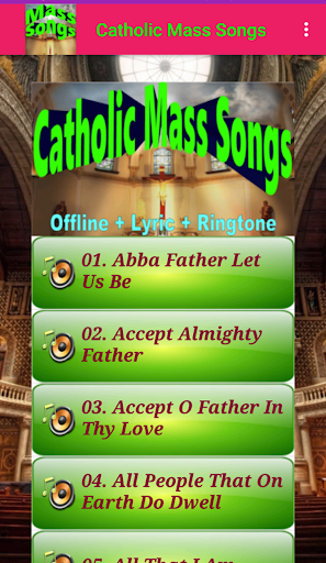 Catholic Mass Songs Offline Screen 3