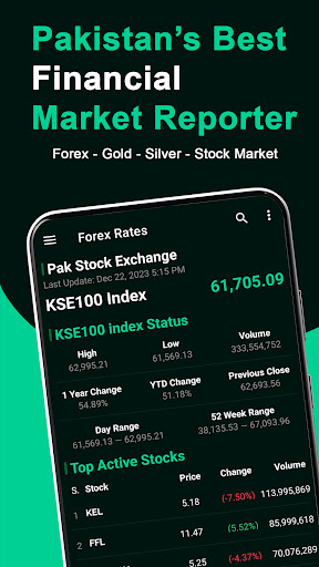 Android application PakFin View - Forex Gold Rates screenshort